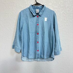Squishmallow  Vintage Graphic Denim Shirt Top Size Xl